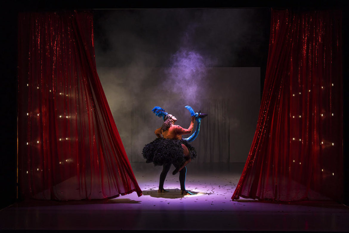 Elaine Crombie in Nakkiah Lui's Blaque Showgirls, Malthouse Theatre 2017. Photo: Pia Johnson