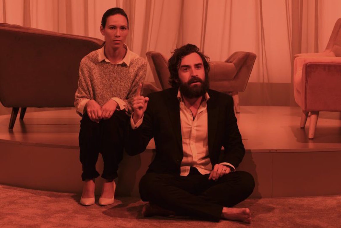 Ursula Mills and Johnny Carr in Antony and Cleopatra. Photo: Heidrun Lohr.