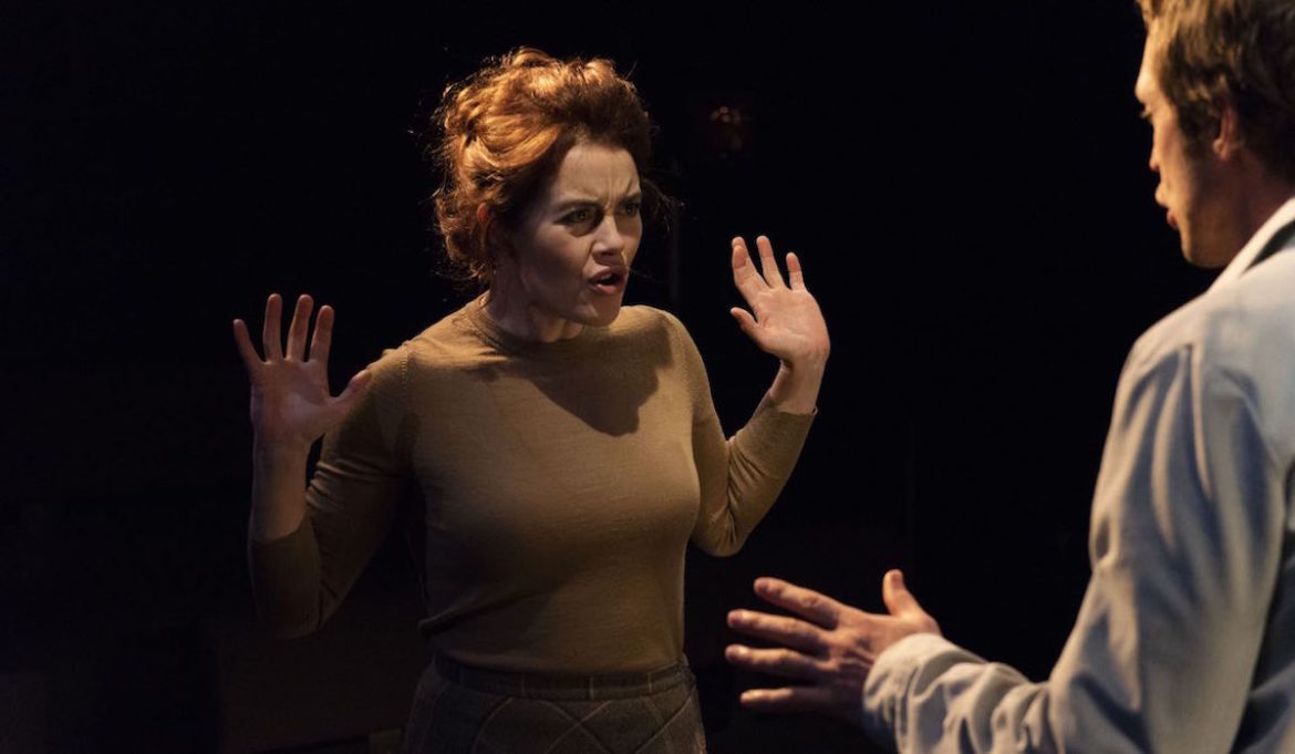 Nikki Shiels and Stephen Phillips in They Divided the Sky at Belvoir St. Photo: Patrick Boland