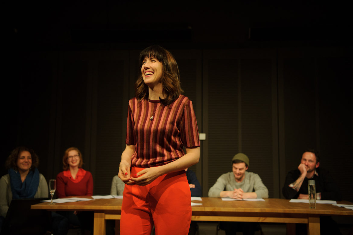 Mish Grigor with her family of strangers. Photo: Sarah Walker