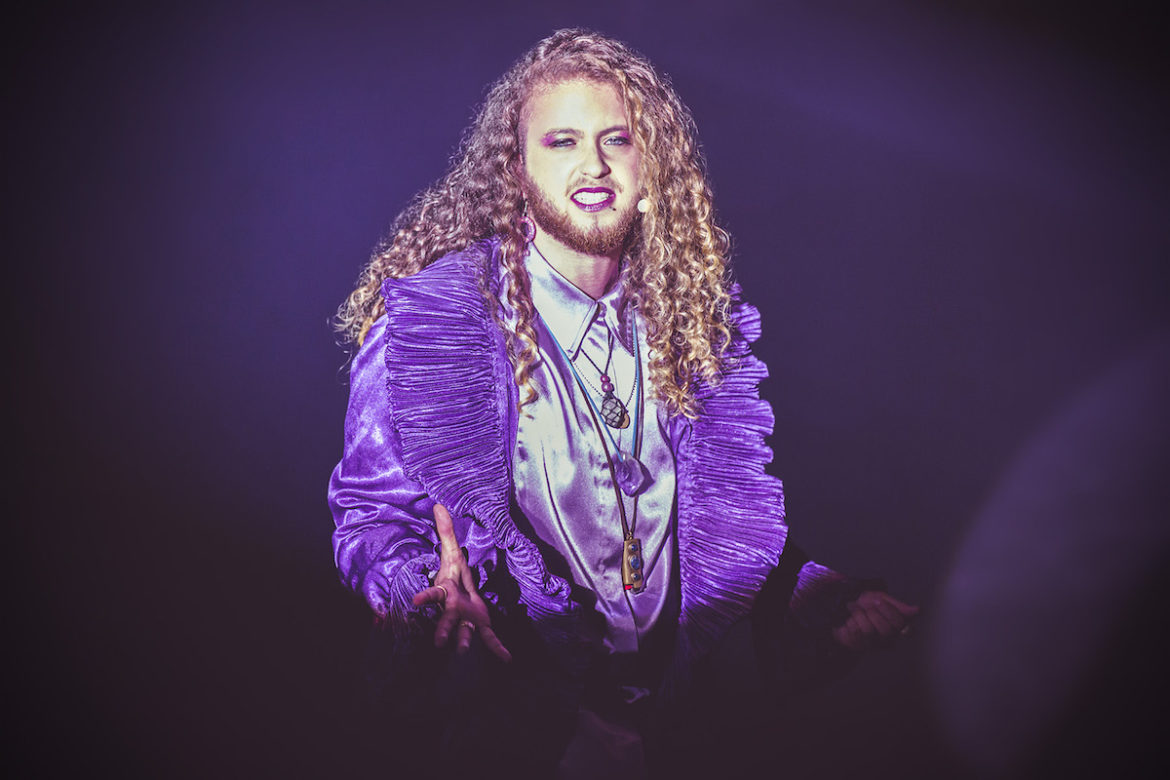 Gender whisperer Nevo Zisin in Gender Euphoria at Arts Centre Melbourne. Photo: Alexis Desaulniers-Lea