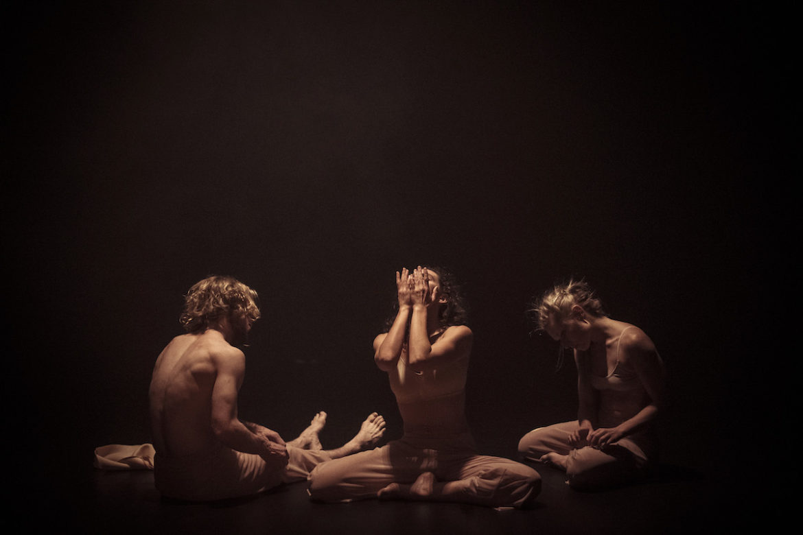 James O'Hara, Marlo Benjamin and Nicola Leahey in Skeleton Tree. Photo: Pippa Samaya