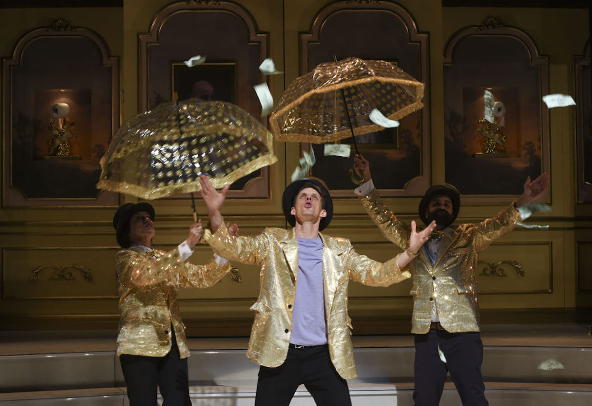 (From left) Beth Daly, Felix Jozeps and Shameer Birges in Billionaire Boy. Photo: Heidren Lohr