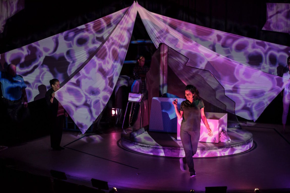 (L-R) Luke Hewitt, Rayma Morrison, Bruce Denny and Bobbi Henry in Yirra Yaakin’s Cracked. Photo: Dana Weeks