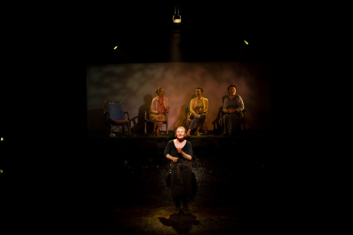 Caroline Lee, Julie Forsyth, Margaret Mills and Marta Kaczmarek in Escaped Alone. Photo: Jodie Hutchinson